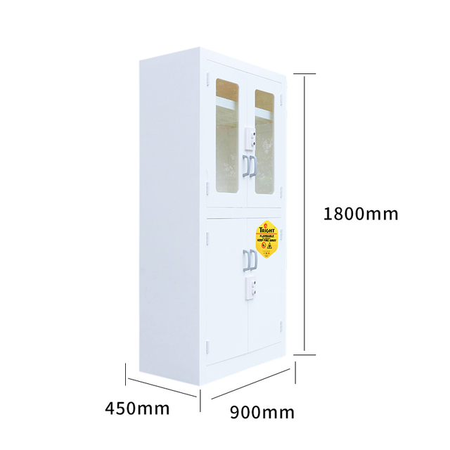 TRIGHT 45 Gallon Strong Corrosive PP Safety Cabinet with Glass Window