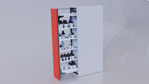 Tright / Automatic door 90 Minute 55 Gallon Blue EN Flammable Safety Cabinet / TUV Approved