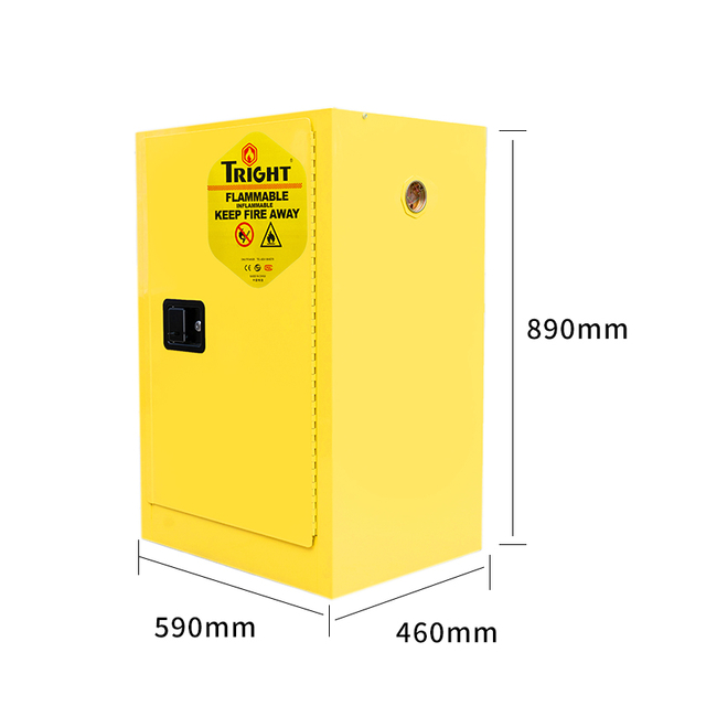 Tright Yellow 12 Gallon Flammable Safety Cabinet