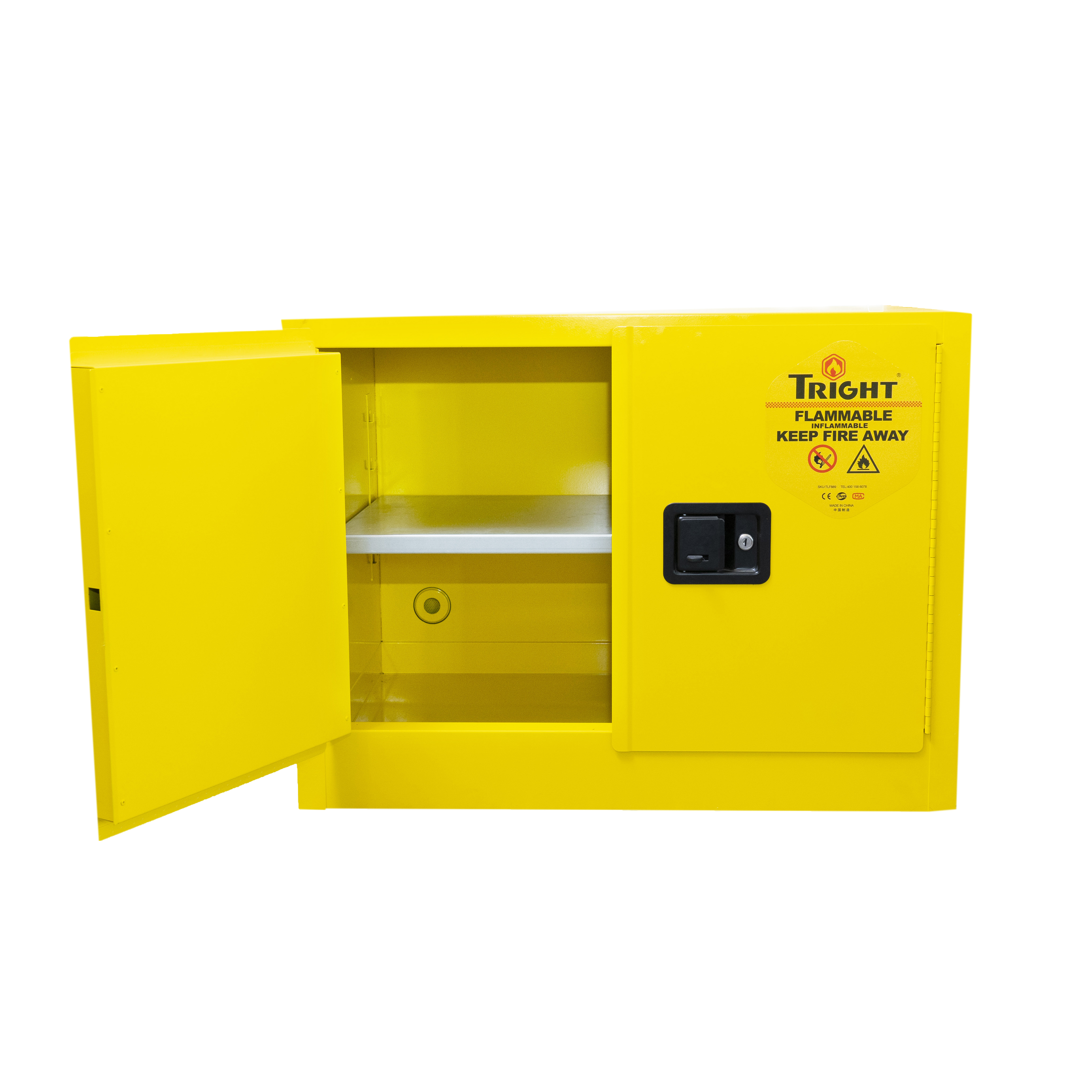 Tright Yellow Under-counter 22 Gallon Flammable Safety Cabinet