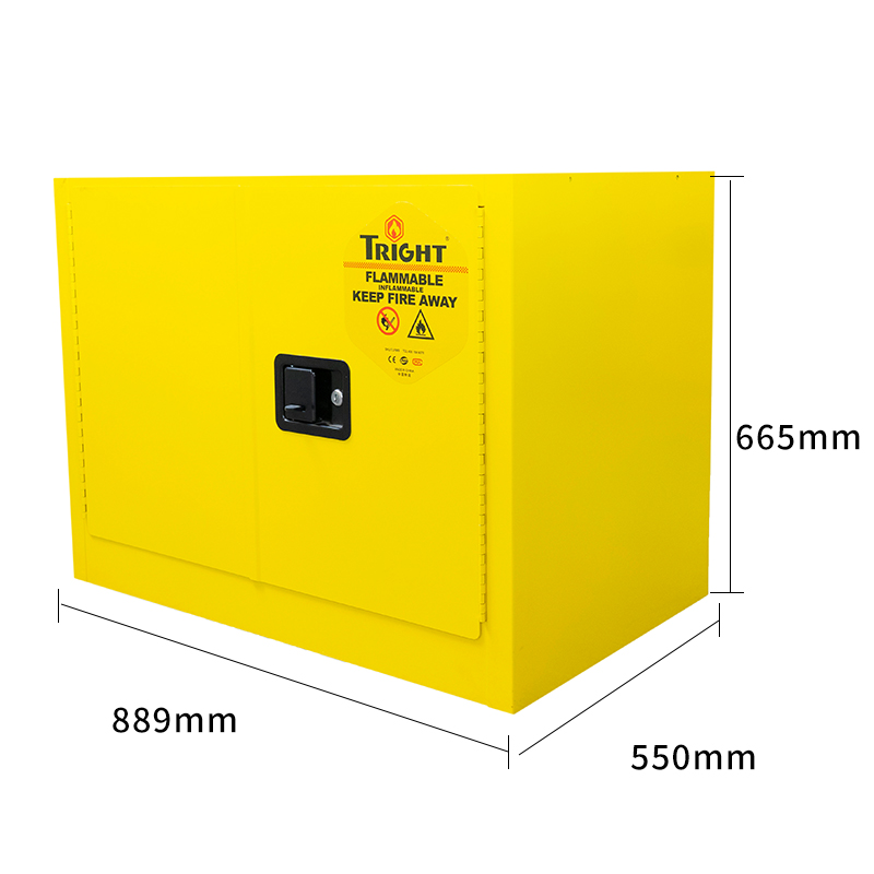 Tright Yellow Under-counter 22 Gallon Flammable Safety Cabinet